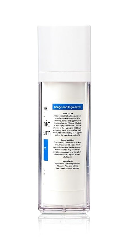 Pure Hyaluronic Acid Serum for Face, Ultra Hydrating to Repair Dry Skin, Anti Aging Formula for Fine Lines & Wrinkles, Skin Tightening, Safe for Sensitive Skin, Fragrance Free 1 Oz