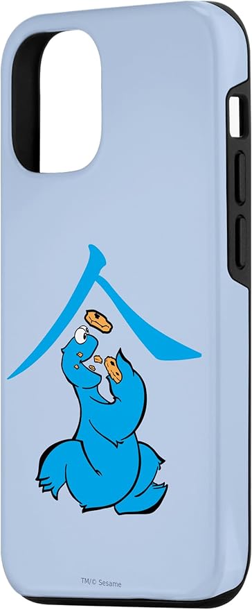 iPhone 12/12 Pro Sesame Street Cookie Monster Eat in Kanji Case