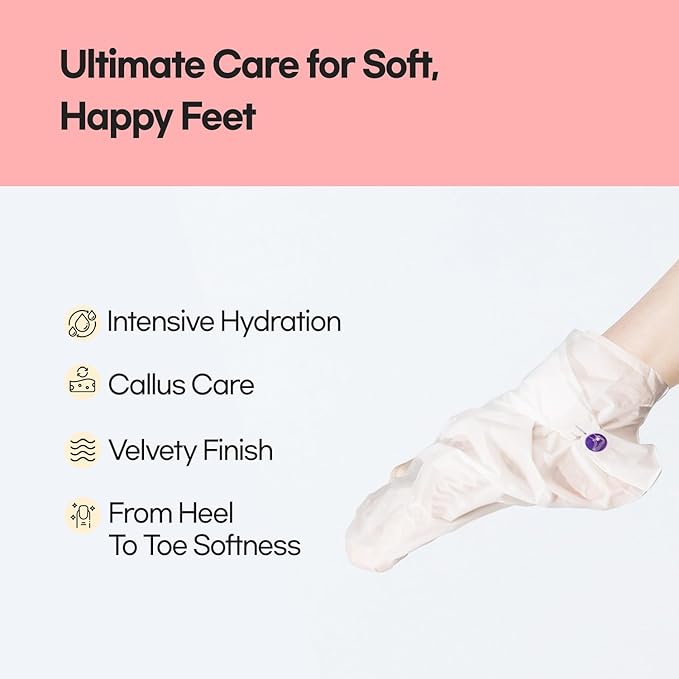 Epielle Moisturizing Foot Masks, 6 Pairs Socks for Dry Feet & Cracked Heels, Relieve and Soften Skin with Sunflower Seed Oil + Avocado Oil + Vitamin E, Korean Skin Care, Foot Spa Gifts for Women