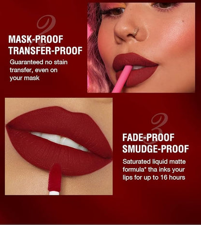 BestLand 6Pcs Matte Liquid Lipstick +