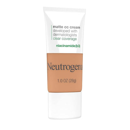 Neutrogena Clear Coverage Flawless Matte CC Cream, Full-Coverage of 2) 1 oz