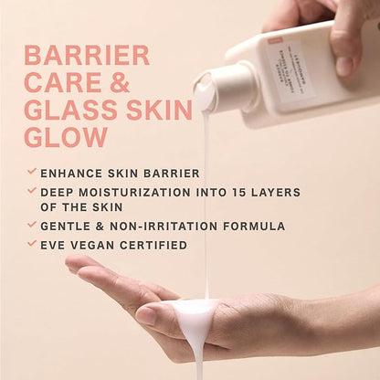 Barrier Enhancing Toner to Essence Bundle (50ml+200ml) | Moisturizing Lotion for Skin Barrier Repair, Glow & Soothing | Vegan Hypoallergenic Glass Skin Korean Skincare | Sensitive & Dry Skin