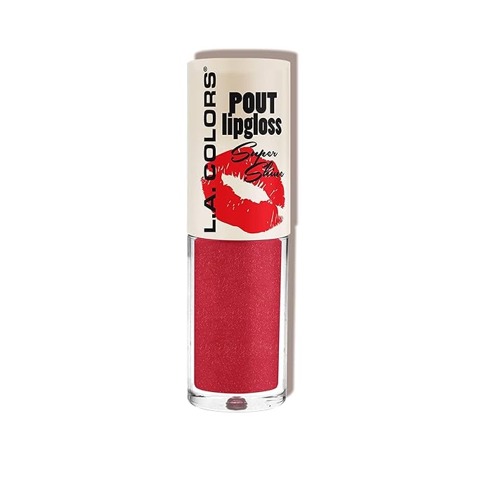 L.A. COLORS Pout Shiny Lipgloss, French Kiss CLG647