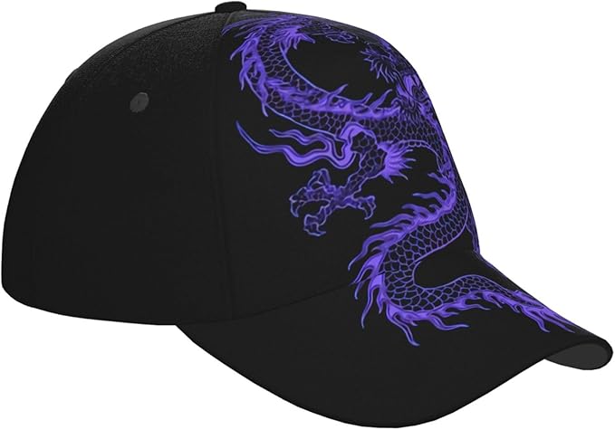 Red Dragon Hats Women Men Dragon Baseball Hat Unisex Packable Summer Travel Beach Sun Hat