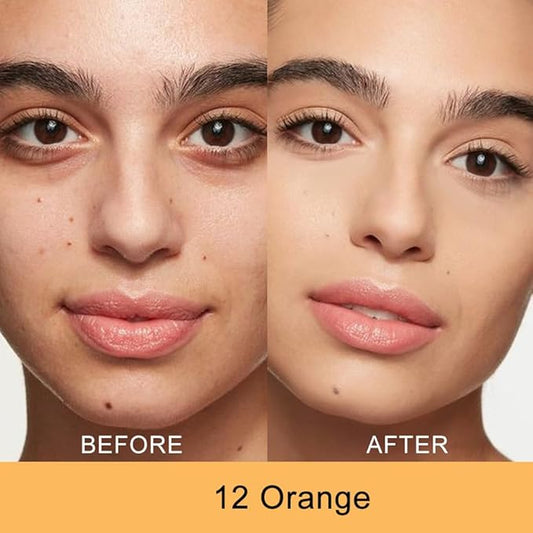 Kaely Color Correcting Concealer,Cream Pot Concealer Full Coverage,under Makeup,12 Orange
