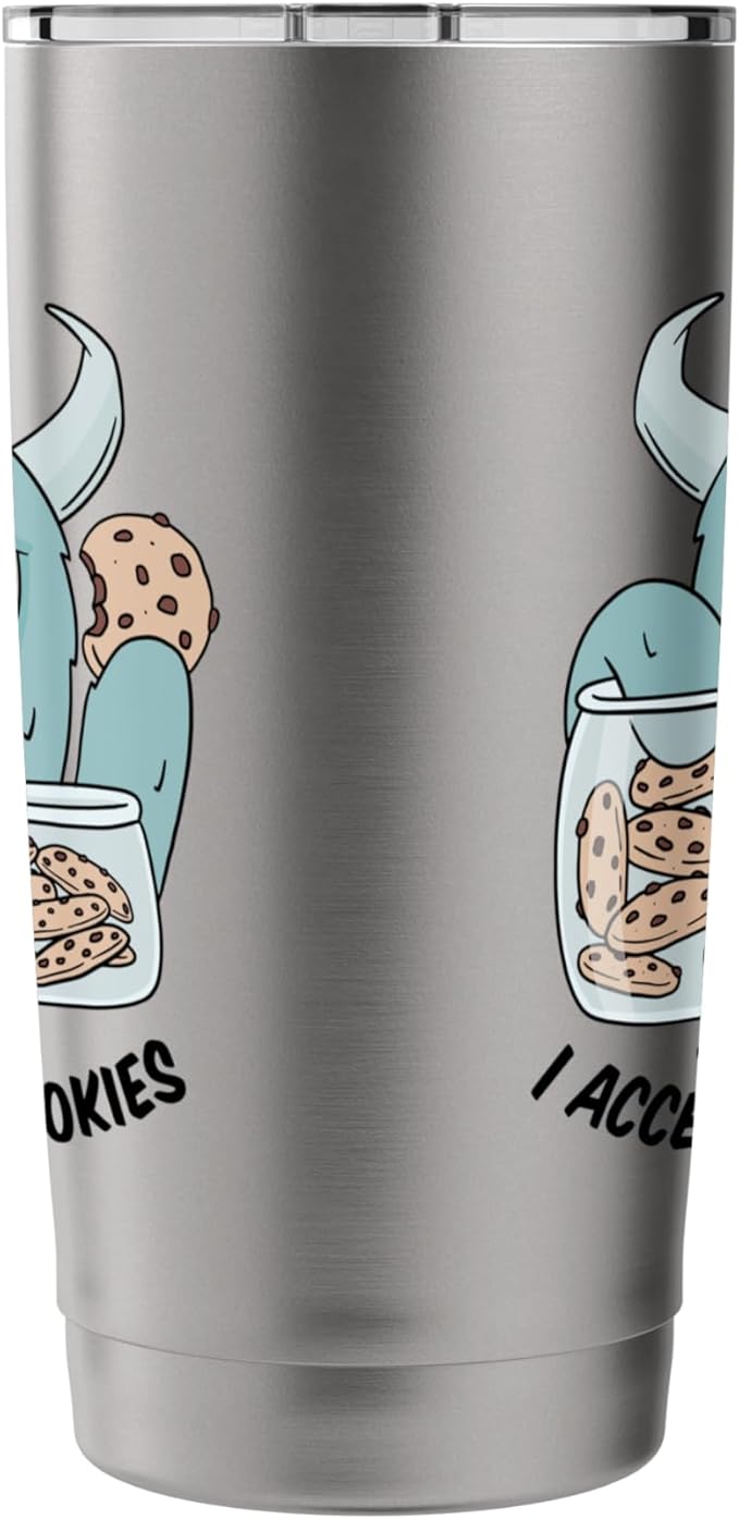 Cute Monster Cookie Lover Delight Stainless Steel Insulated Tumbler