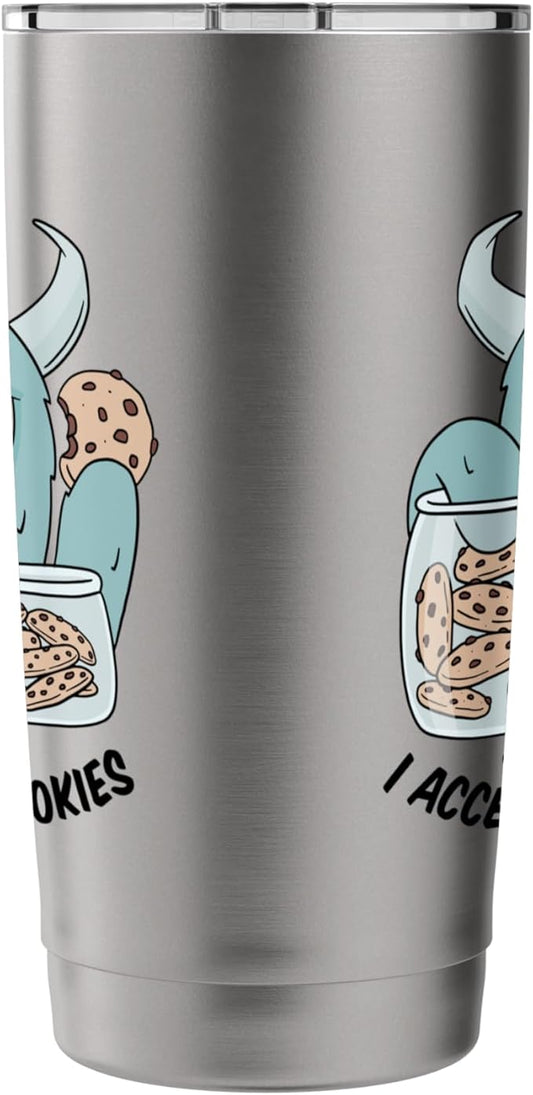 Cute Monster Cookie Lover Delight Stainless Steel Insulated Tumbler