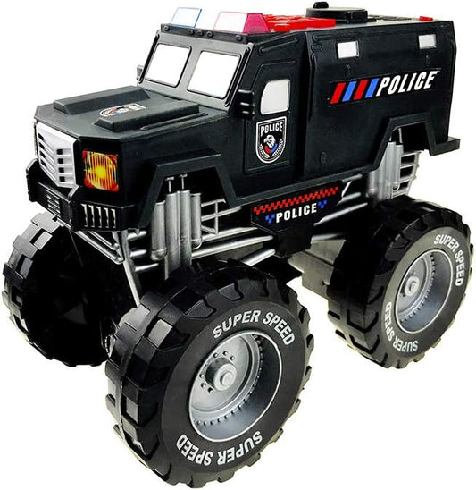 Dazmers Monster Truck Police Car Toy with Lights and Siren with Sound for Boys and Girls Ages 3-5+