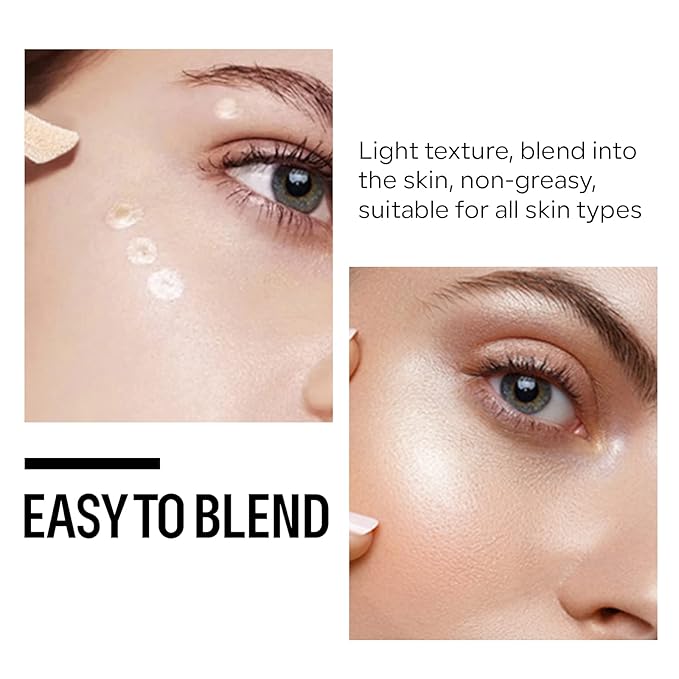 KYDA 2 Colors Liquid Blush and Highlighter, Natural & Champagne