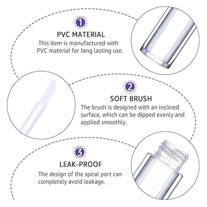 AMORIX 24 Pack 5ml Lip Gloss Tubes with Wand Lip Gloss Containers Lipgloss Supplies Kit with 2pcs Syringes + Labels for DIY Lip Gloss
