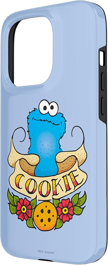 iPhone 15 Pro Sesame Street Cookie Monster Cookie Tattoo Case