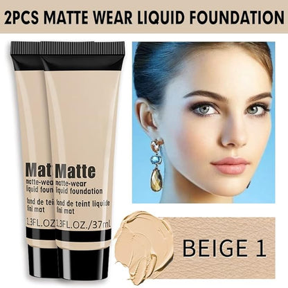 2 Pack Liquid Foundation Cream for Face Makeup,Durable