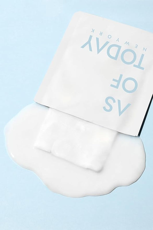 AS OF TODAY Peptide Renewing Facial Mask (5 EA, 28ml) - Hydrating & Rejuvenating with Pure Peptides for Wrinkles, Deep Moisture, Soothing Care, Radiant Glow, Clean Beauty, Cruelty-Free, Made in Korea