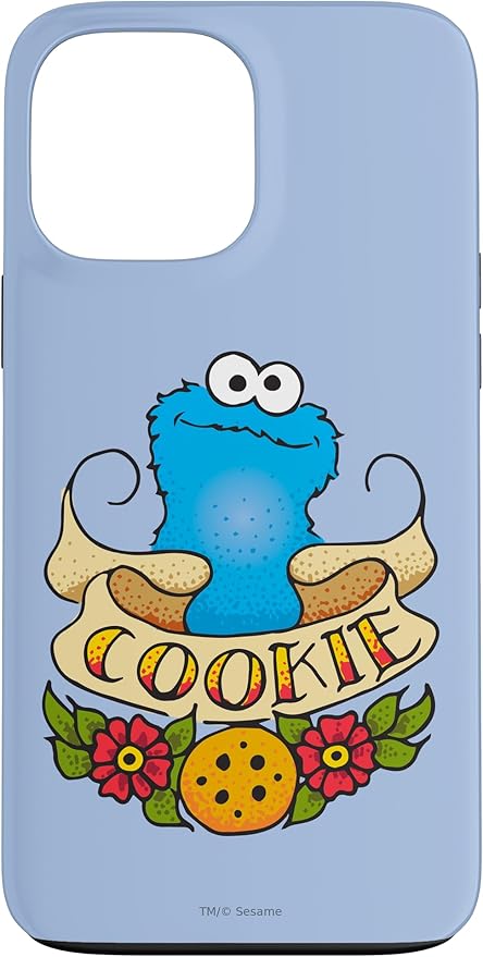 iPhone 13 Pro Max Sesame Street Cookie Monster Cookie Tattoo Case