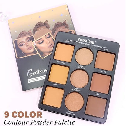 Professional Light Medium Brown Contour Highlight Palette,Multiple Full