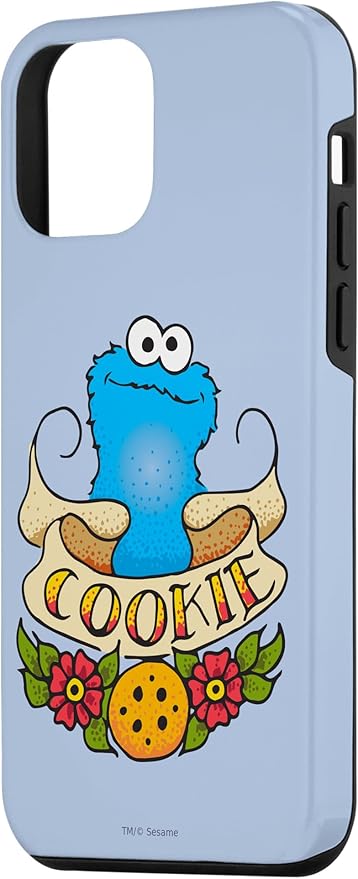 iPhone 12 mini Sesame Street Cookie Monster Cookie Tattoo Case