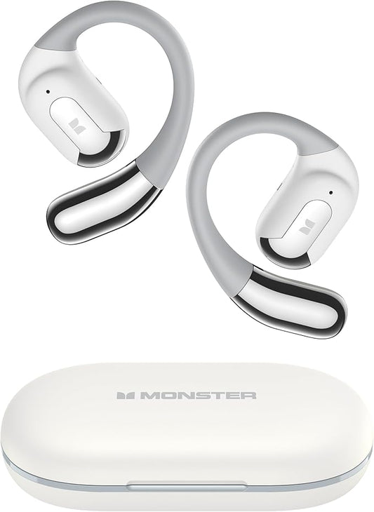 Monster Open Ear AC317 Headphones, Wireless Headphones with Stereo Sound, Bluetooth 5.4, 24H Playback, Crystal Clear Calls, Type-C Charging, Touch Control, Sweat Resistant Open Ear Wireless Earbuds