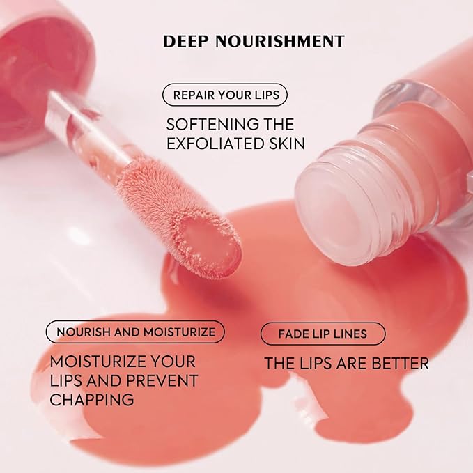 VANERIA Color Changing Lip Gloss,Clear to Pink,Fruit Flavoured Lip Changing Lip Gloss,PH Lip Color,Long Lasting Moisturizing(3.5ml/0.11Fl.Oz) (Apple)