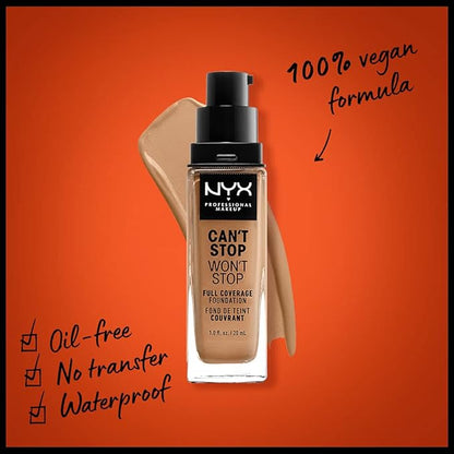 NYX PROFESSIONAL MAKEUP Can't Stop Won't Stop Foundation, - Camel