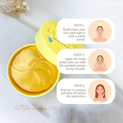 Vita Gold Korean Eye Mask, Korean Beauty Skin Care (60 Sheets)