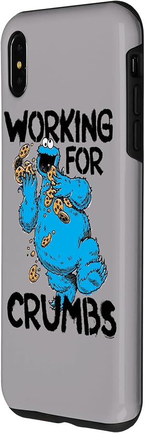 iPhone XS Max Sesame Street Cookie Monster Working for Crumbs Case
