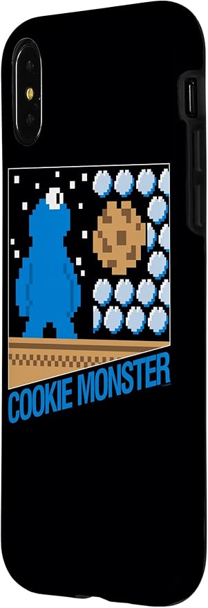 iPhone X/XS Sesame Street Cookie Monster 8-Bit Case