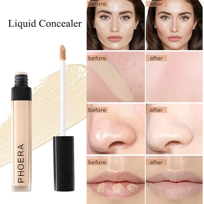 Mushroom Head Air Cushion CC Cream Natural Foundation,PHOERA Ivory CC)