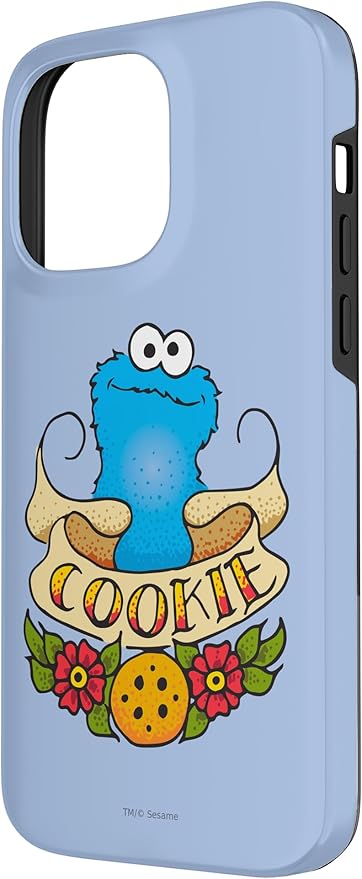iPhone 14 Pro Max Sesame Street Cookie Monster Cookie Tattoo Case
