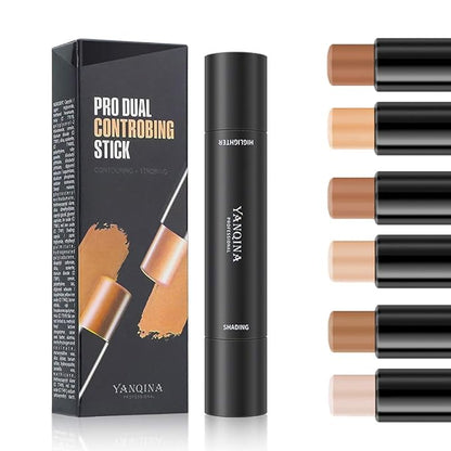 MEICOLY Cream Contour Stick Trio,Bronzer Highlighter Stick,2 in Makeup,6 Colors