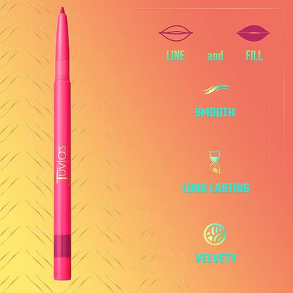 Juvia's Place Coffee Shop Luxe Lip Liner: Wine - Colorstay Matte Finish Lip Pencil, Makeup for Natural Long Lasting Beauty and Sensational Wear, Lip Stain Kiss Proof Cometics
