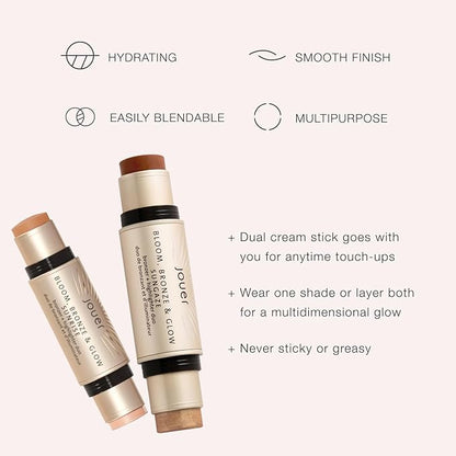 Jouer Bloom, Bronze & Glow Bronzer + Highlighter Formula, Sunset