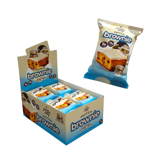 Prime Bites Protein Brownie from Alpha Prime Supplements, 16-17g Protein, 5g Collagen, Delicious Guilt-Free Snack,12 bars per box (Cookie and Cream Blondie)
