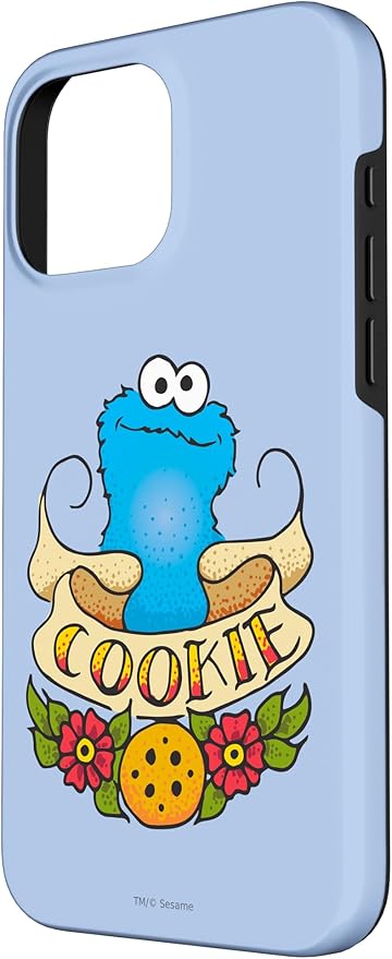 iPhone 16 Pro Max Sesame Street Cookie Monster Cookie Tattoo Case