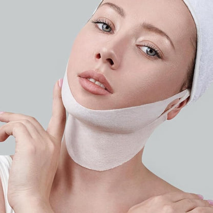 Advanced Neck Cream and Double Mask Works for Neck, Chin, and Jawline - Fine Lines - Neck Wrinkles - Aging for Women and Men. (Cream + Masks)