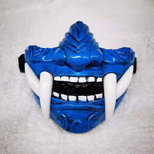 GK-O Japanese Monster Devil Hannya Mask Noh Demon Oni Samurai Half Face Sheild