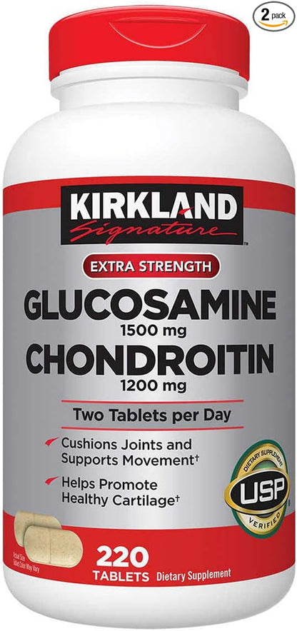 Kirkland Signature Glucosamine & Chondroitin, 220 Tablets (2 Pack)