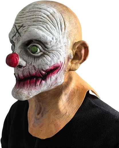 Scary Evil Joker Clown Latex Masks - Halloween Horror Realistic Old Man Cosplay Props for Adults & Parties Props