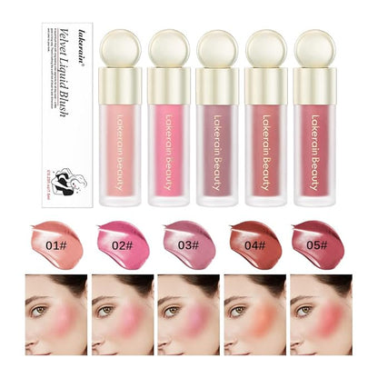 Liquid Blush For Cheeks, Soft Velvet Cream Blush Makeup (1#)