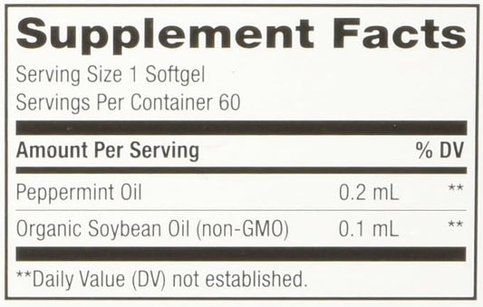 Nature's Way Pepogest Peppermint Oil, Soothes Occasional Gastrointestinal Discomfort*, Enteric Coating, 60 Softgels (Packaging May Vary)