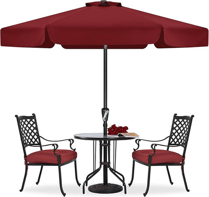 ABCCANOPY Patio Umbrella 7.5ft, Outdoor Table Umbrella with Push Button Tilt and Crank, Market Umbrella for Patio Pool Garden Deck (Burgundy)