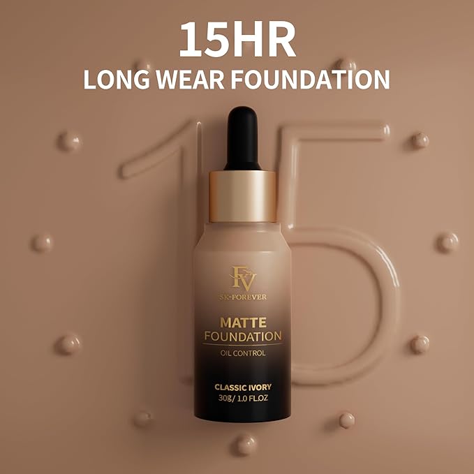 FV Full Coverage Liquid Foundation Makeup, Long Lasting