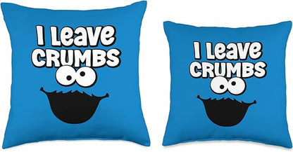 Funny I Leave Crumbs Monster Cookies Cake Throw Pillow