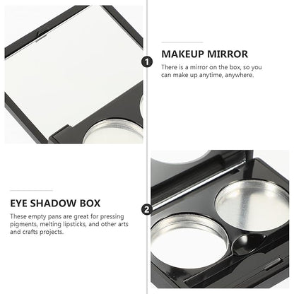 Empty Magnetic Eyeshadow Makeup Palette with 2Pcs Round