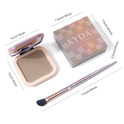 KYDA Face Sculpting Contour Palette, Smooth Matte Contour Contour Makeup-TAUPE
