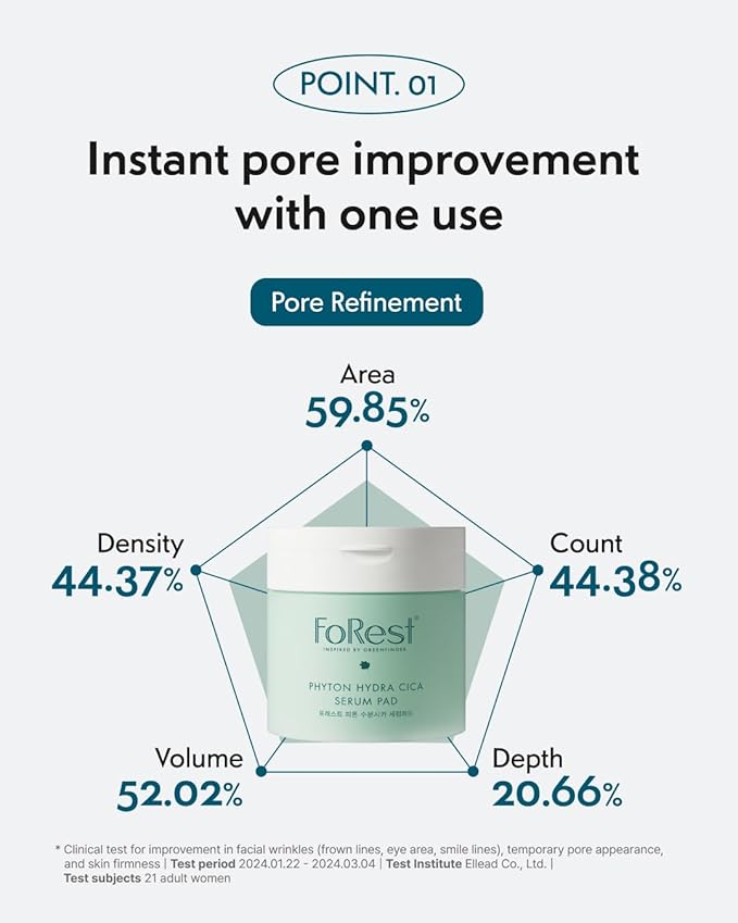 FOREST Phyton Hydra Cica Serum Pad 70ea, Moisturizing faical pad, anti wrinkle, soft facial pad, clean beauty, korean skin care