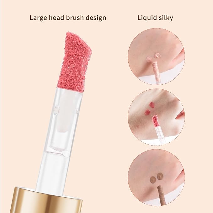 Face Blush+ Face Highlighter+ Face Contour with Brush