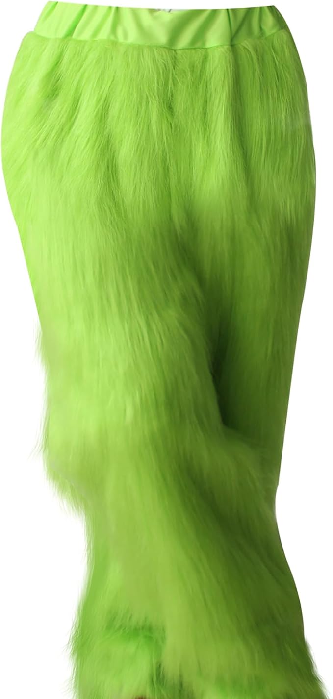 Halloween Costume for Men Green Monster Costumes with Mask Furry Adult Suit Christmas Outfit