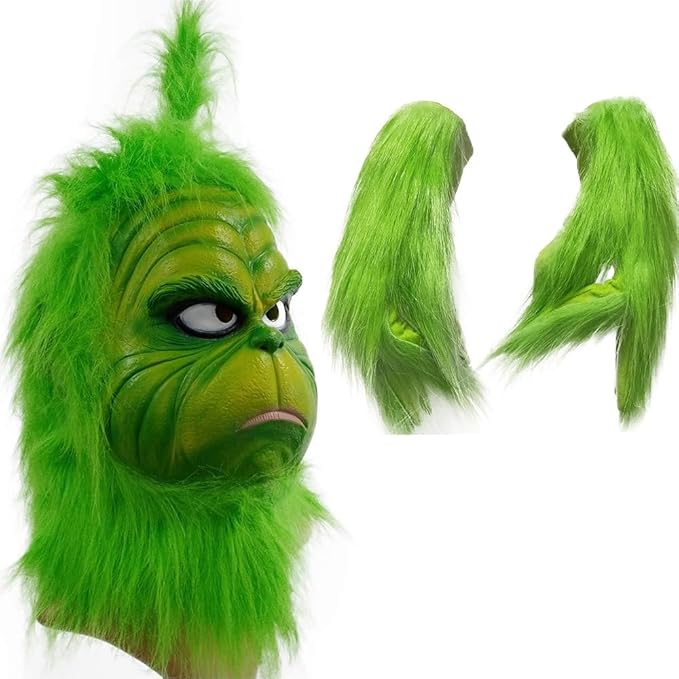 WPOZD Christmas Cosplay Mask, Santa Claus Theme, Adult & Teens, Unisex, Latex Mask