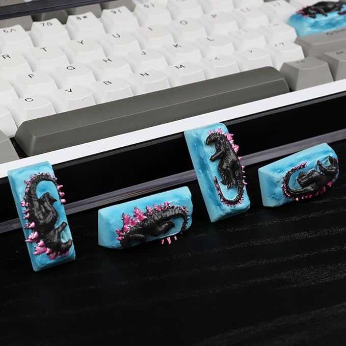 Custom Anime Keycaps, Monster 3D Handmade Artisan Resin Keycap,1pc Personalized Replacement Key Cap for Mechanical Gaming Keyboard