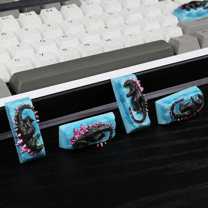 Custom Anime Keycaps, Monster 3D Handmade Artisan Resin Keycap,1pc Personalized Replacement Key Cap for Mechanical Gaming Keyboard